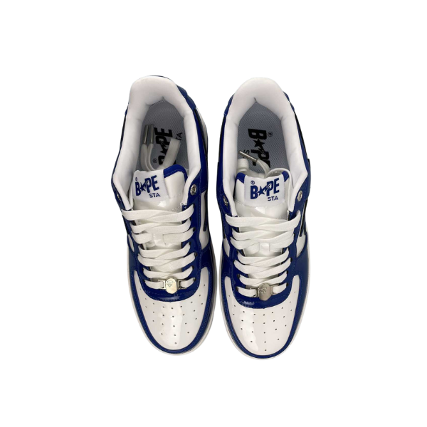 A Bathing Ape BAPE Sta lakirano usnje "belo modro"