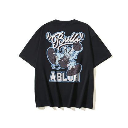 Majica z napisom "Bulls" iz belega materiala